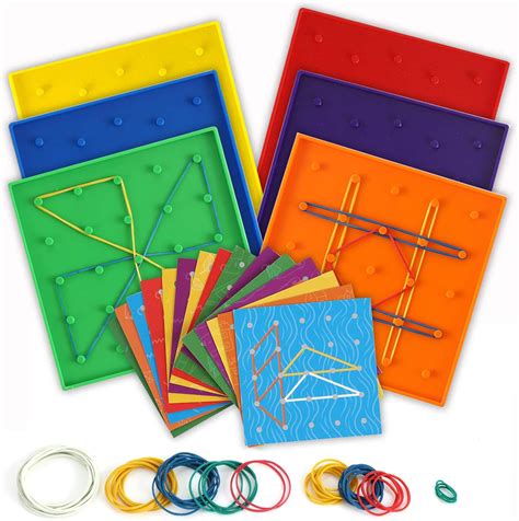 Amazon Double Sided Geoboard Mathematical Manipulative Material