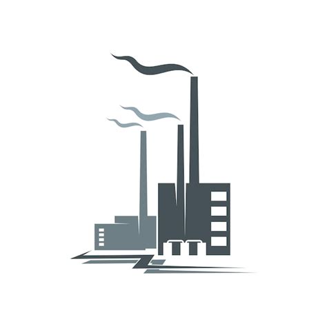 Icono De F Brica O Planta De Edificio Industrial Vector Premium