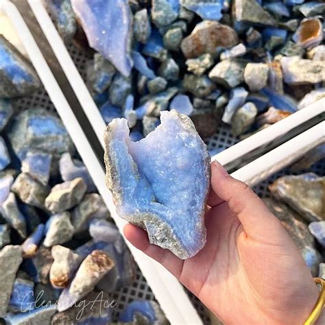 Natural Raw Blue Lace Agate Rough Blue Lace Agate Chunks Etsy