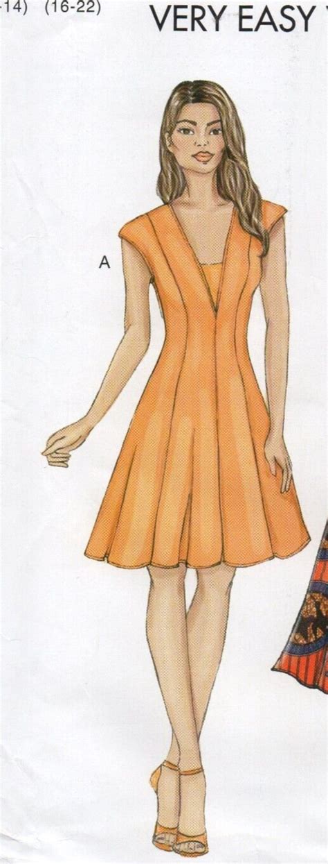 Vogue Sewing Pattern 9292 Very Easy Dress With Princess Seaming Size 6