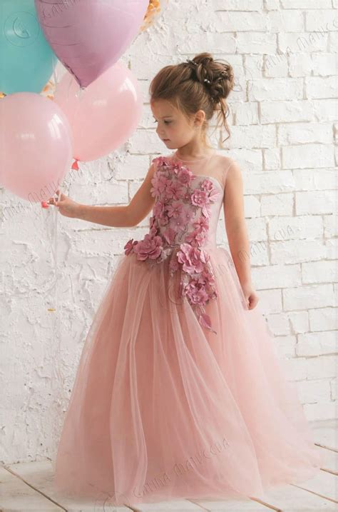 Blush Pink Flower Girl Dress Dusty Pink Dress Dusty Rose Pink Etsy