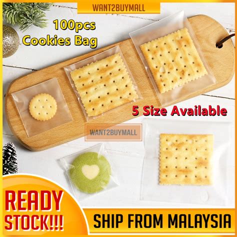 100pcs Frosted Cookies Biscuit Opp Plastic Bag Candy Nougat Snowflakes