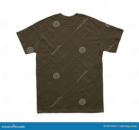 Blank T Shirt Color Dark Chocolate Template Stock Photo Image Of