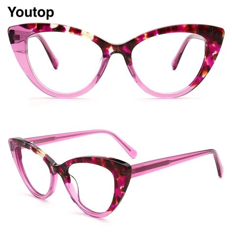 Modern Cat Eye Culos Quadros Para Mulheres Culos Pticos Blue Tortoise