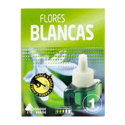 Bosque Verde Ambientador Electrico Recambio Flores Blancas U 25 Ml