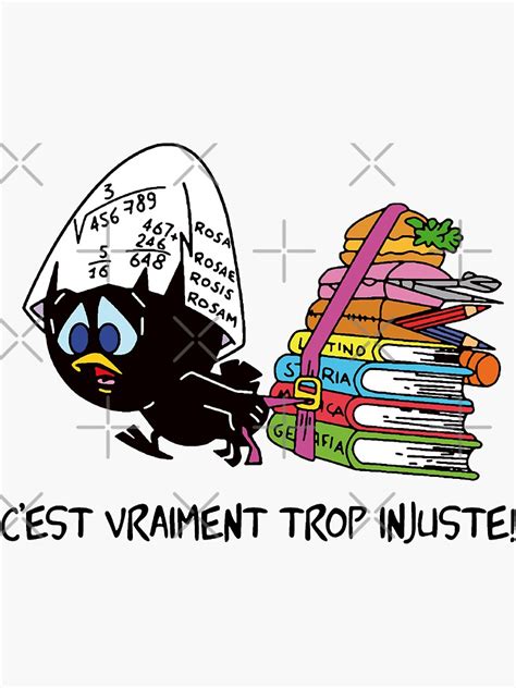 C Est Vraiment Trop Injuste Sticker For Sale By Landi Design Redbubble