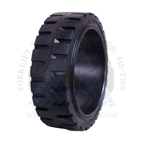 21x7x15 Black Rubber Forklift Cushion Solid Tire : ROYAL TRACTION