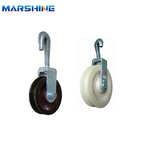 Electric Cable Pulley Block Straight Line Aluminum Cable Pulley Hung On