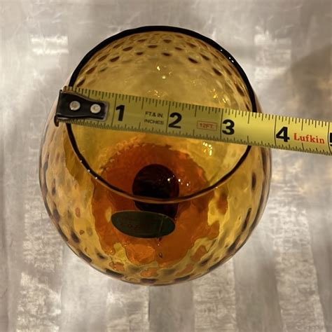 Eo Brody Accents Vintage Eo Brody Amber Optic Italian Blown Glass Vase Brandy Snifter