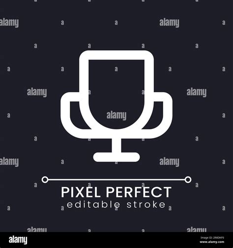 Champion Cup Pixel Perfect White Linear Ui Icon For Dark Theme Stock