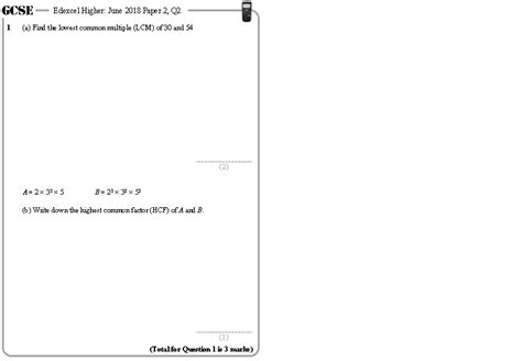 Hcf Lcm Prime Factorisation Higher Gcse Questions These