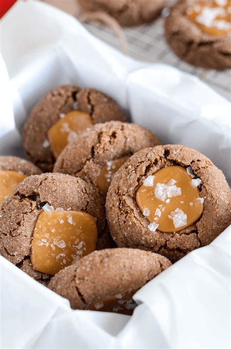 Salted Caramel Thumbprint Cookies Design Corral