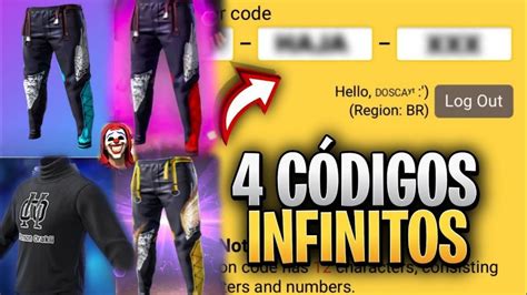 4 CODIGUIN INFINITO QUE TODOS PODEM RESGATAR AGORA NO FREE FIRE COMO