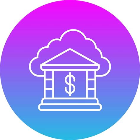 El Icono De La Banca En La Nube Vector Premium