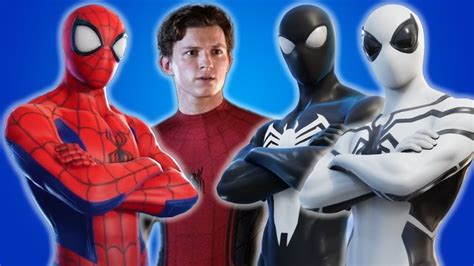 All Spiderman Skins In Fortnite Chapter 3 Fortnite Battle Pass Rewards