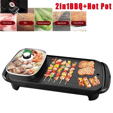 Jual GRILL HOTPOT ELEKTRIK 2IN1 PEMANGGANG BBQ ELEKTRIK 2 IN 1 Shopee