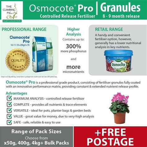 Osmocote Pro 8 9 Month Controlled Slow Release High Analysis Fertiliser