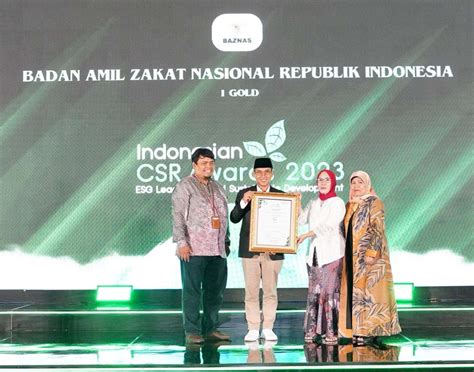 BAZNAS RI Raih Penghargaan Indonesian CSR Awards 2023 BAZNAS