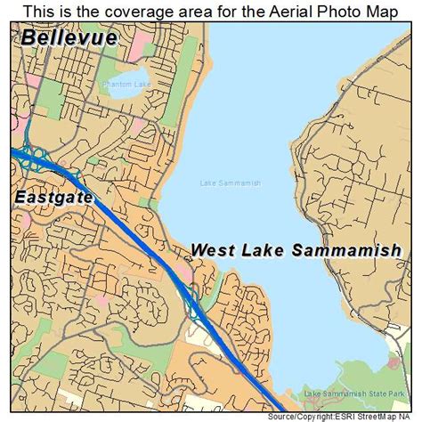 Aerial Photography Map of West Lake Sammamish, WA Washington