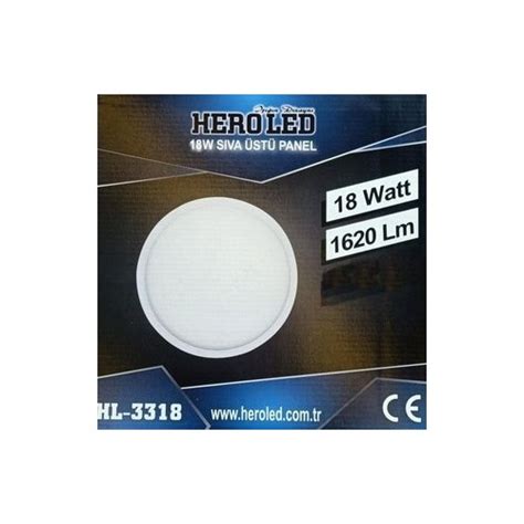 Hero Led Heroled 18 Watt Siyah Kasa Gün Işığı Sıva Üstü Fiyatı