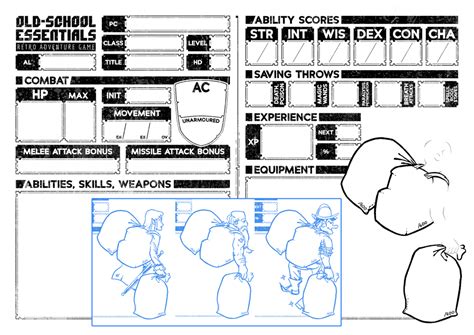 Illustrated Basic Encumbrance For Ose Character Sheet Rosr