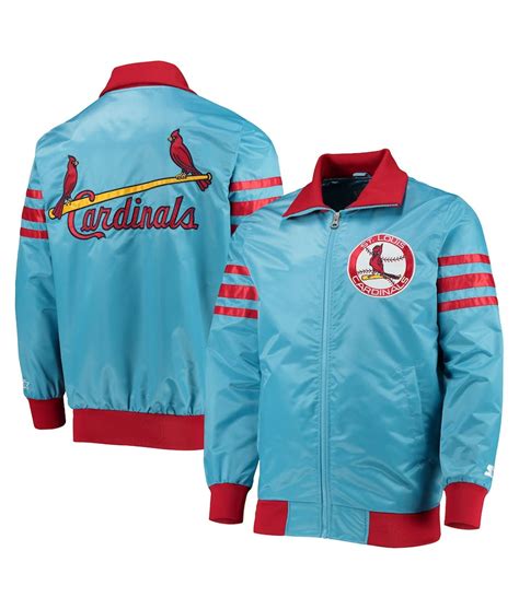 Starter Satin The Captain Iii St Louis Cardinals Light Blue Jacket