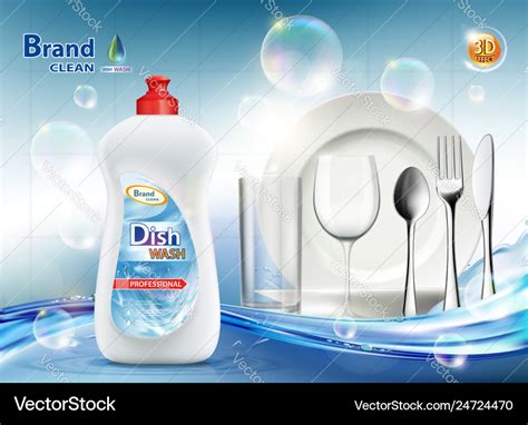 Packaging Dishwashing Liquid Soap Royalty Free Vector Image