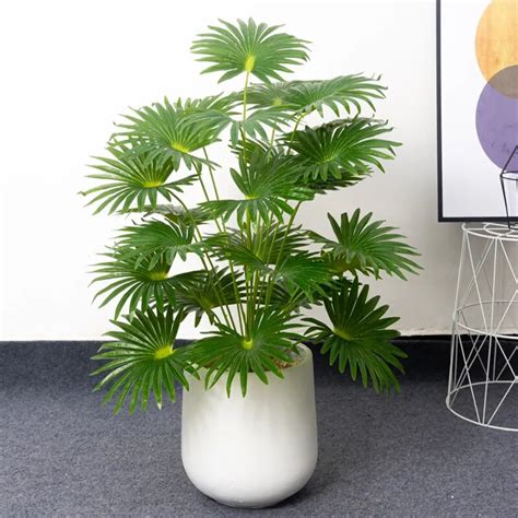 50 95cm 24 Heads Tropical Artificial Plants Large Fake Monstera Tree