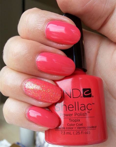 Cnd Tropix And Coral Glitter Cnd Shellac Colors Shellac Colors Shellac Nail Colors