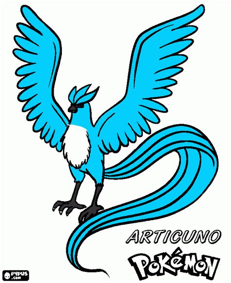 Articuno El Pok Para Colorear Articuno El Pok Para Imprimir