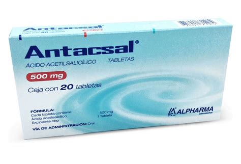 ACIDO ACETILSALICILICO ANTACSAL 500MG C 20 TABS 75017125