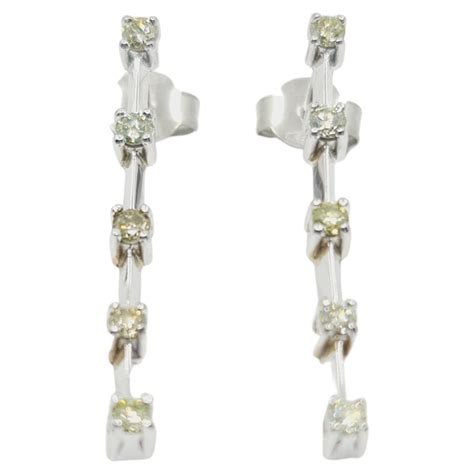 Fancy Green Diamond Earrings Ct Fancy Intense Green Vs K Gold