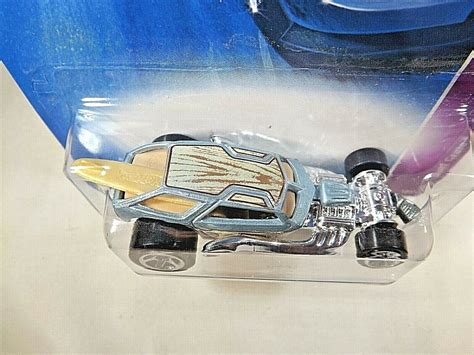 2008 Hot Wheels 120 Team Surf S Up 4 4 SURF CRATE Lt Blue Tan Board W 5 Spokes Contemporary