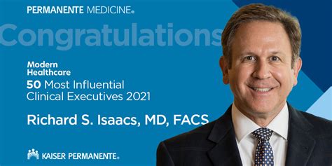 Richard S Isaacs Md Facs Again Named Among Modern Healthcares 50 Most Influential Clinical