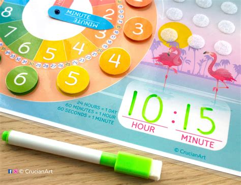 LEARNING TIME Printable Activity. Clock Educational Worksheet - Etsy