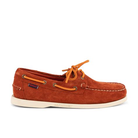 Chaussures Bateau DOCKSIDES PORTLAND SUEDE SEBAGO Orange Homme Bessec