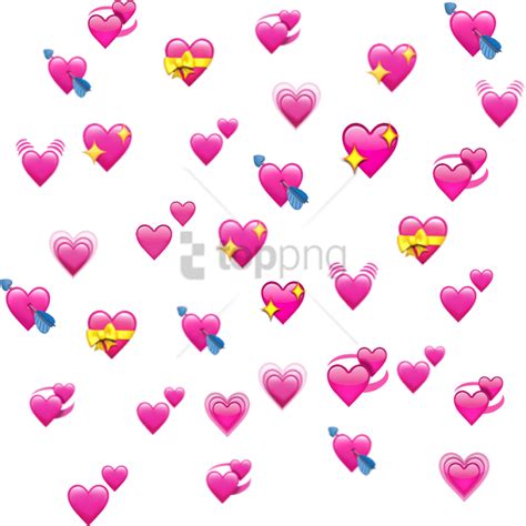 Heart Emojis Pattern Love Symbols Cute Icons Png