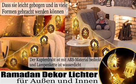 9 8ft LED Ramadan Lichter Ramadan Dekor Lichter Stern Mond