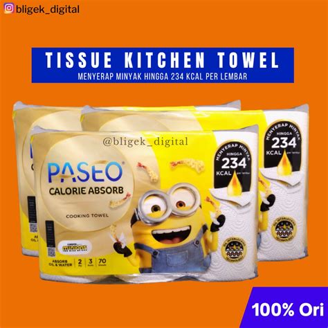 Jual Tisu Paseo Tissue Dapur Kitchen Towel Isi 3 Roll 70 Sheet Shopee