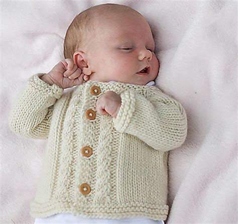 Bitty Cabled Cardigan Knitting Pattern By Heather Cabanas LoveCrafts