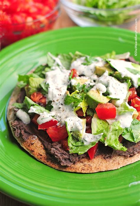 Black Bean Tostadas With Cilantro Sauce