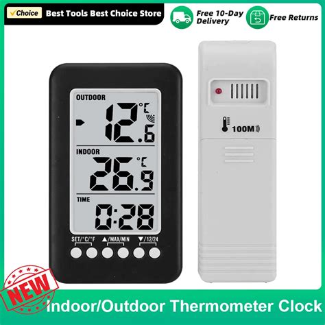 Term Metro Digital Inal Mbrico Para Interiores Y Exteriores Medidor De