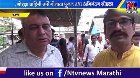 Ntv News Marathi ठाणे राष्ट्रीय गोरक्षा वाहिनी तर्फे गोमाता पूजन तथा