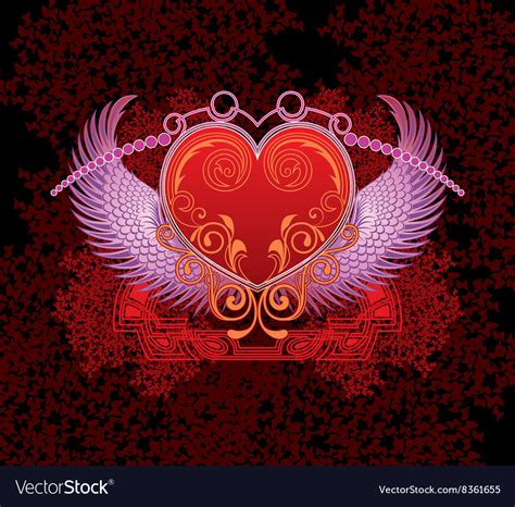 Angelic Love Heart Design Royalty Free Vector Image