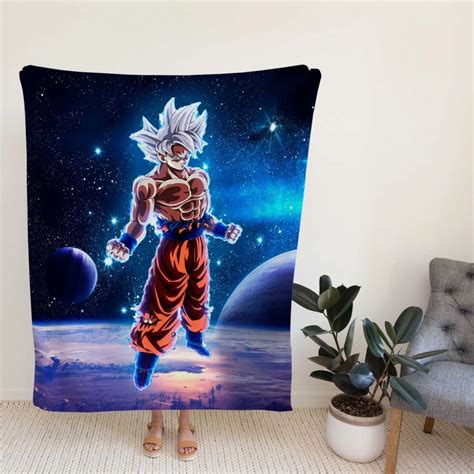 Dragon Ball Super Goku Instinct Video Game Fleece Blanket