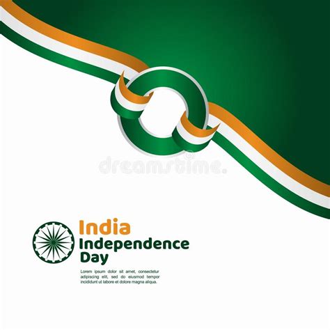 Celebra O Do Dia Da Independ Ncia De India Ilustra O Do Molde Do