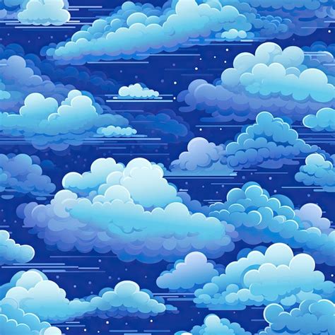 Nubes Cielo Azul Pixel Art Patrones Sin Fisuras Foto Premium