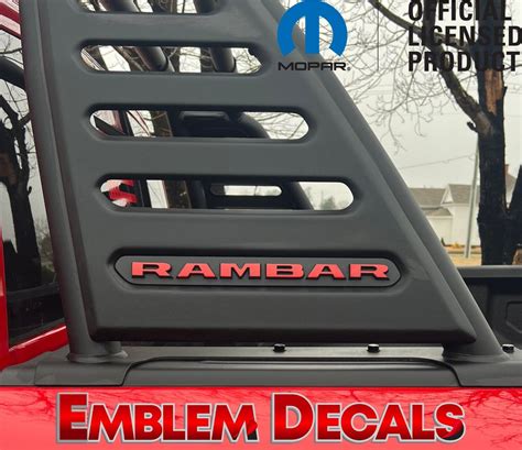 Ram 1500 Trx Rambar Emblem Overlay Decal 2021 2022 2023 2024 Ebay