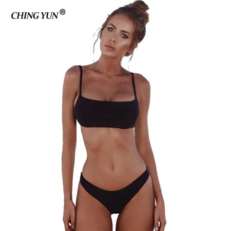 Sommer Strand M Dchen Badeanzug Sexy Einfarbig Bademode Bikini Flache Brust Beachwear Weichen