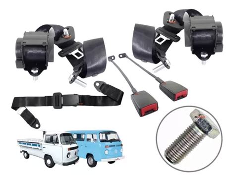 Kit Cinto De Segurança 3 Bancos Dianteiros Vw Kombi Pick up